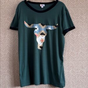 LuLaRoe Women's Liv Tee Large NWT Longhorn graphic Tee